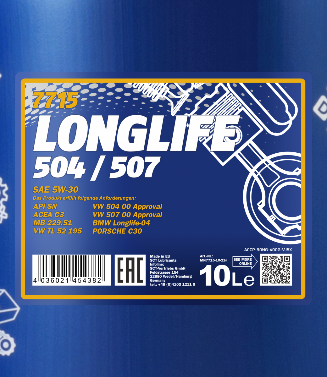 5 Liter MANNOL Longlife 504/507 5W-30 7715